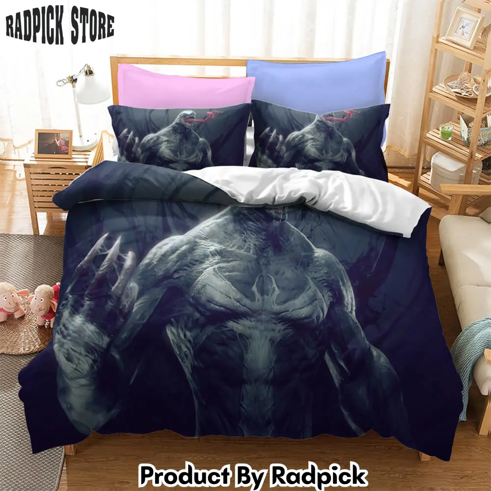 Movie venom cosplay bedding set duvet cover halloween bed sheets sets  rp0418608